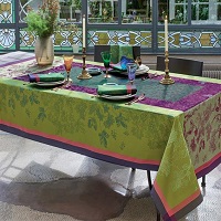 Spring table linens focus is Florals